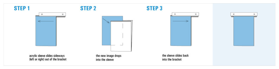 Installation diagram for Slide-a-Sign